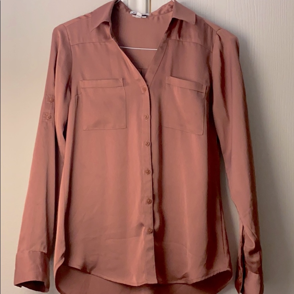 Satin Rust Colored Shirt